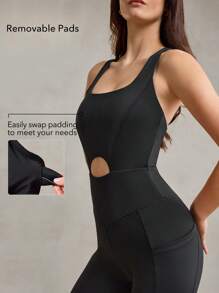 OutZeal Sweat Wicking Buttery Soft Removable Pads Side Pockets Jumpsuit Outdoor Hiking - Black - View 3