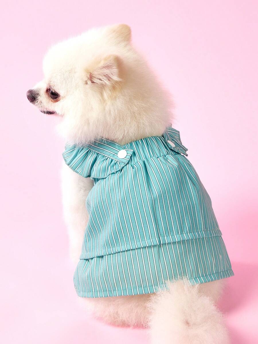 PETSIN Light Green Casual Sweet Vest Style Summer Breathable Puppy/Cat Harness Dress, Suitable For Spring/Summer - Green - View 1