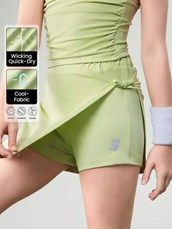 JNSQ 青少年女孩返校户外运动裙，儿童松紧腰 3M 反光带专业户外运动裙