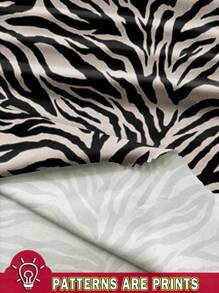 EMERY ROSE Women's Zebra Print Halter-Neck Tank Top, Suitable For Summer,Casual - Multicolor - View 3