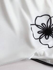 Regalyn Camiseta de cuello crew con manga corta, corte holgado y estampado floral para mujer, ideal para el verano