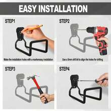 Metal Garden Hose Holder Heavy Duty Water Hose Hanger Wall Mounted Garden Water Hose Hooks Garage Hose Storage Bracke Organizer Garden Wall Mounted Bracket - Multicolor - View 2