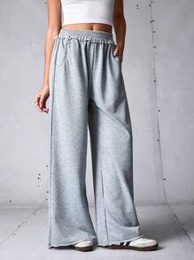 SHEIN Sports Pantalones sueltos casuales para deportes al aire libre para mujer