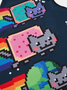 Nyan Cat X SHEIN 1 件可折叠卡通五角星印花女士手提包