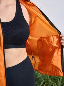 In My Nature Women's Casual Outdoor Sports Hooded Zip-Up Long Sleeve Protective Jacket Fall & Winter Outdoor Jacket - Orange - View 14