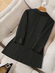 Regalyn Blazer informal de talla grande para mujer, de color liso y delgado, para oficina