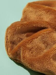 SCOOBY-DOO X SHEIN Cute Puppy Embroidered Cartoon 3D Ear Furry Elastic Hair Scrunchies, Large Brown - Brown - View 6