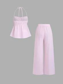Sweetra Women Two Pieces Outfits For Daily Wear - Pink - View 2