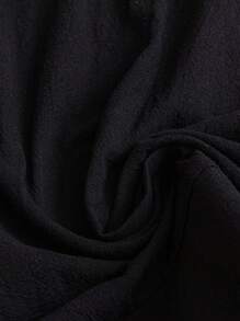Rusticease Plus Size Asymmetric Hem Black Country Shirts Fall Clothes - Black - View 7