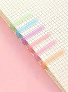 Creative 6-Color Border Pen With Wave Shape And Fluorescent Ink For Diy Projects And Marking Curves, Multipurpose For School And Office, Random Color Back To School