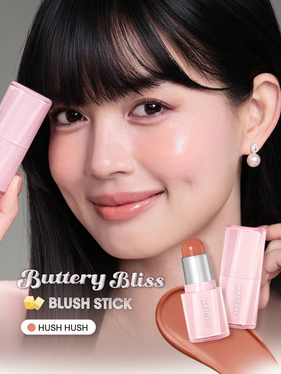 SHEGLAM Buttery Bliss 腮紅棒-Hush Hush 品牌 美容 化妝 化妝品 適合女性與女孩 完美搭配夏季春季 Y2K 時尚 流行 生日 母親節禮物 假期 派對準備就緒 最佳顏色 - Hush Hush - 查看 1