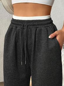 Easithlete Women's Drawstring Waist Loose Yoga Sports Casual Pants