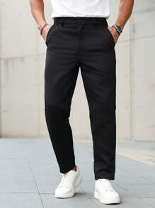 Manfinity Homme 大码男士休闲百搭纯色西装裤