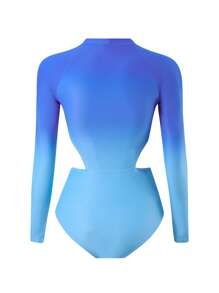 Swim SPRTY 1 pezzo Costume da bagno burkini da donna con stampa colore avocado, arricciature doppie, adatto per spiaggia, tempo libero e vacanze