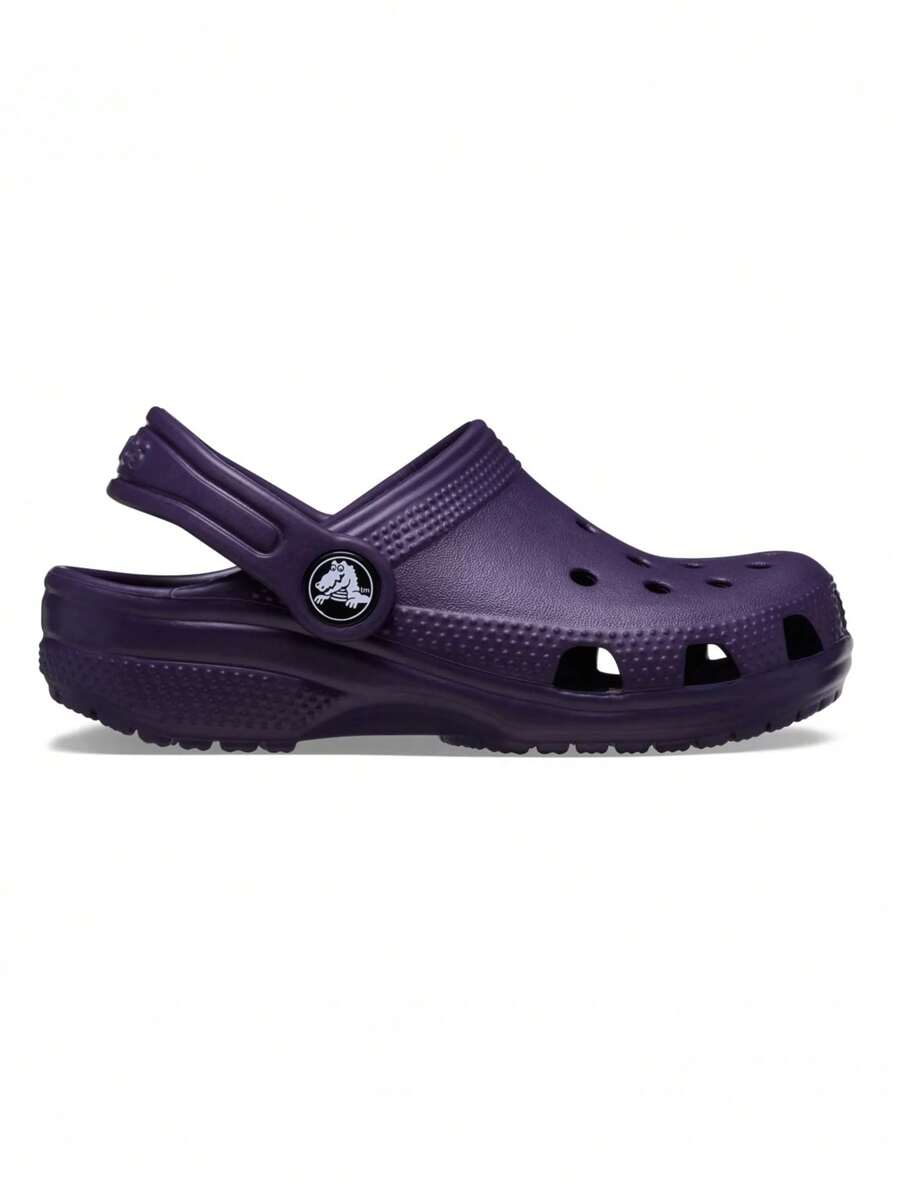 Crocs Dép bít mũi cổ điển cho trẻ nhỏ màu Dark Iris 206990-5AS - Mống mắt đen - Xem 1