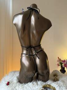 Aloruh Damen bestickter Mesh Schmetterling sexy Wäsche Set