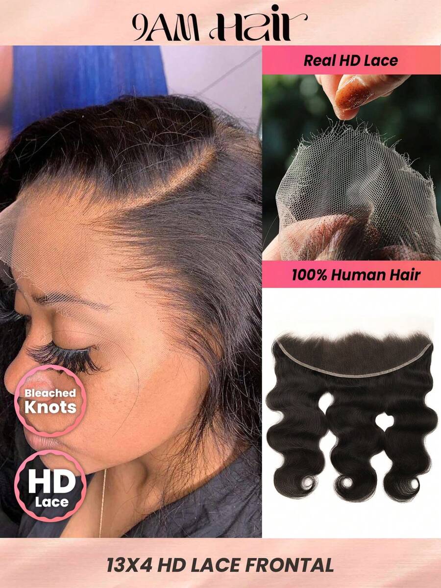 TrueHD 1片高清蕾丝前额假发，13x4寸，波浪卷发，真人发，13x4寸耳到耳高清蕾丝前额假发，预先拔毛，自由分缝，全蕾丝前额假发，女士专用 - SNatural - 查看 1