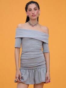 COUREZ Abito mini con spalle scoperte / Outfit estivi per donne / Abiti estivi / Casual di strada / Cotone vintage stile Y2K