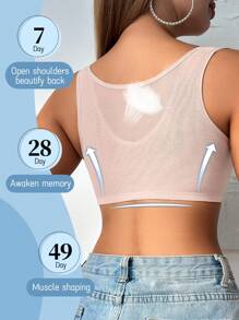 SHEIN 1pc Front Opening Underwire High Impact Sports Bra Lift & Enhance