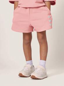 SUMWON Casual Two-Piece Self Love Crew Sweatshirt Shorts Set Loungewear Matching Athletic Outfit Spring Summer Comfy Workout Play Set