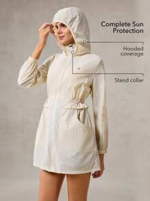 OutZeal OutZeal SunProof UPF50+ Lightweight Cooling Hooded Sun Protection Jacket Women With Drawstring Waist
