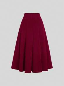 Sweetra Sleeveless Women Business Suit Sets With Big Metal Buttons Vest And Long Skirt For Spring And Summer - Burgundy - View 4