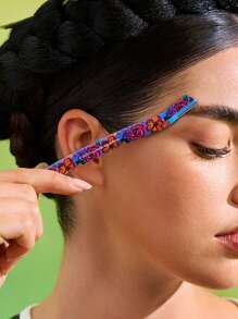 Frida Kahlo X SHEIN Set de 3 recortadores de cejas con estampado floral, con cuchillas que no rayan la piel, se pueden usar en cejas, rostro, Body y otras partes, adecuado para mujeres y hombres, artistas, capullos, flores, artístico, elegante