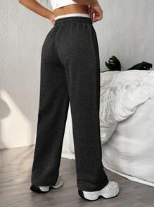 Easithlete Women's Drawstring Waist Loose Yoga Sports Casual Pants