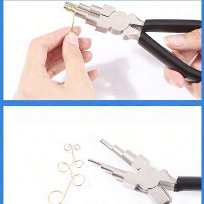 6-In-1 Wire Wrapping Pliers - High-Quality, High-Carbon Steel, Rust-Proof, Wear-Resistant - Jewelry Making Tool Set, Suitable For DIY Beading And Repair