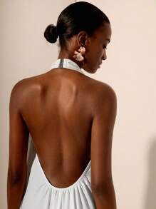 Zivah Váy hở lưng cổ chữ V sâu họa tiết màu trắng mới mùa xuân/hè 2025, phù hợp cho các lễ hội âm nhạc, lễ Phục sinh, ngày lễ Thánh Patrick, phương Tây, du mục, sinh nhật, tốt nghiệp, trường học, trang phục hàng ngày, thường ngày, kỳ nghỉ, du lịch du thuyền, bãi biển, tắm nắng, lan truyền, trang phục đường phố, khách dự tiệc cưới theo phong cách Bohemian, đi làm, ăn trưa, sân bay - trắng - Xem 5