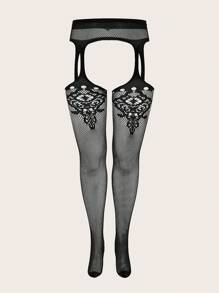 SHEIN 大码时尚性感连裤袜内衣配饰（渔网袜）