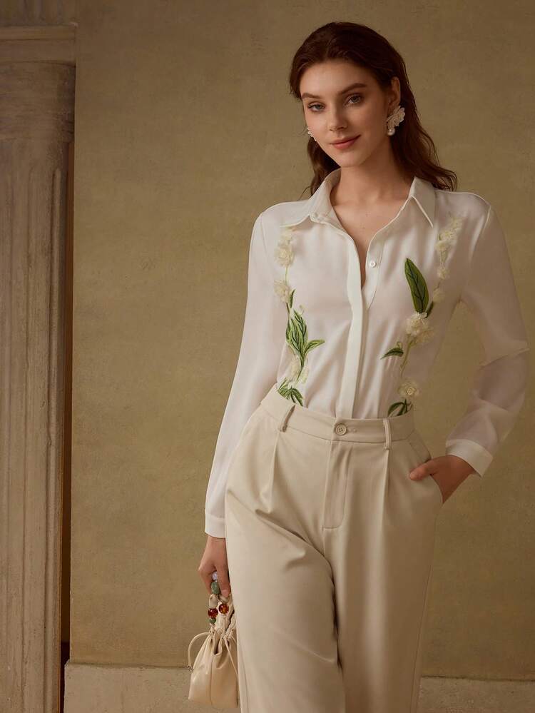 EMBROIDERY APPLIQUES SHIRT
