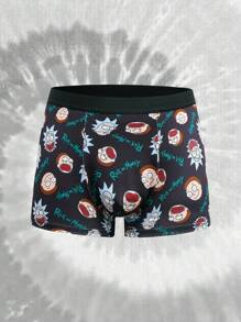 Rick and Morty X SHEIN Cuecas Boxer Estampa Cartoon para Homens
