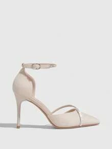 CUCCOO CHICEST 女士鞋 水钻装饰尖头细高跟踝带高跟鞋 夏季毕业高跟鞋 舞会高跟鞋 度假鞋 夏季促销 返校鞋 大学生鞋 圣诞节 秋季 新年 假期