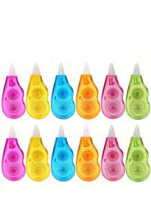 SHEIN 3PCS Correction Tape, Easy To Use Instant Correction, Suitable For Students, Office Staff Use - Multicolor - View 2