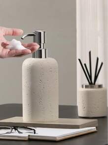 洞石洗手液瓶 高颜值乳液按压瓶 高端网红酒店沐浴露洗发水水瓶 洗手液瓶 高颜值轻奢乳液瓶按压瓶 酒店卫生间洗发水沐浴露水瓶 - 彩色 - 查看 8