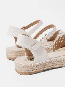 Styleloop Women's Embroidered Vacation Linen Flats - Beige - View 3