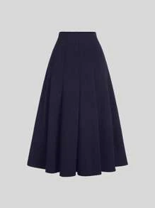 Sweetra 女士春夏时尚金色纽扣无袖长背心和休闲裙两件套西装、职业装 - 藏蓝色 - 查看 4