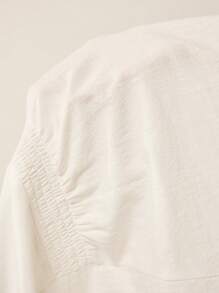 SHEIN LUNE 大码休闲花卉印花夏装 - 白色 - 查看 10