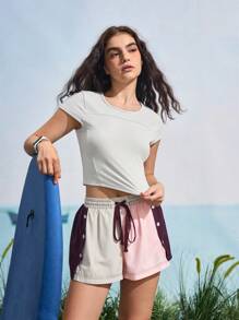 In My Nature Women's Solid Color Casual Outdoor T-Shirt, Summer - Grey - View 10