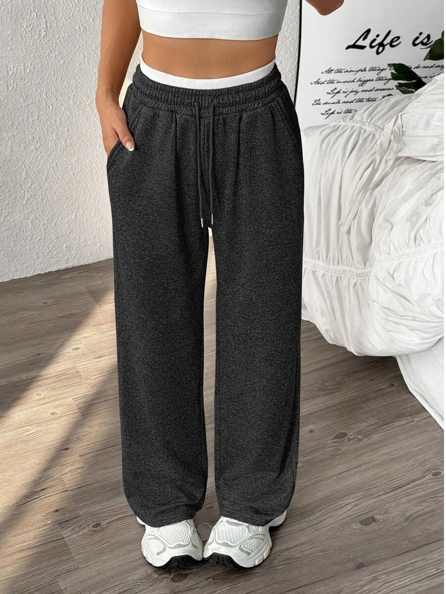 Easithlete Women's Drawstring Waist Loose Yoga Sports Casual Pants
