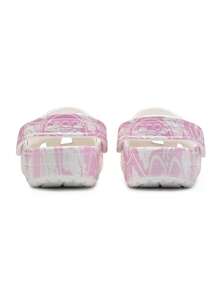 Crocs 經典 Duke 印花木屐 T 卹 - 粉色 - 查看 3