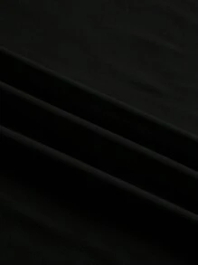 INAWLY 女士葡萄酒和奶酪俱乐部印花圆领T恤 - 黑色 - 查看 3