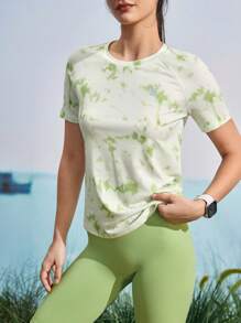 In My Nature Top slim para correr, hacer yoga o entrenar al aire libre - Multicolor - Ver 1