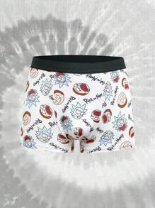 Rick and Morty X SHEIN Cuecas Boxer Estampa Cartoon para Homens