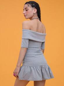 COUREZ Abito mini con spalle scoperte / Outfit estivi per donne / Abiti estivi / Casual di strada / Cotone vintage stile Y2K