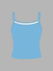 Tween Girls' Slim Fit Casual Sports Camisole Basic Set - White - View 2