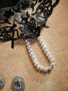 迷你性感珍珠蝴蝶结女士低腰内裤