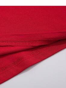 SHEIN 字母印花短袖T恤图案T恤女式上衣