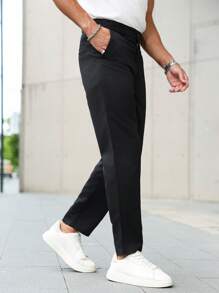 Manfinity Homme 大码男士休闲百搭纯色西装裤